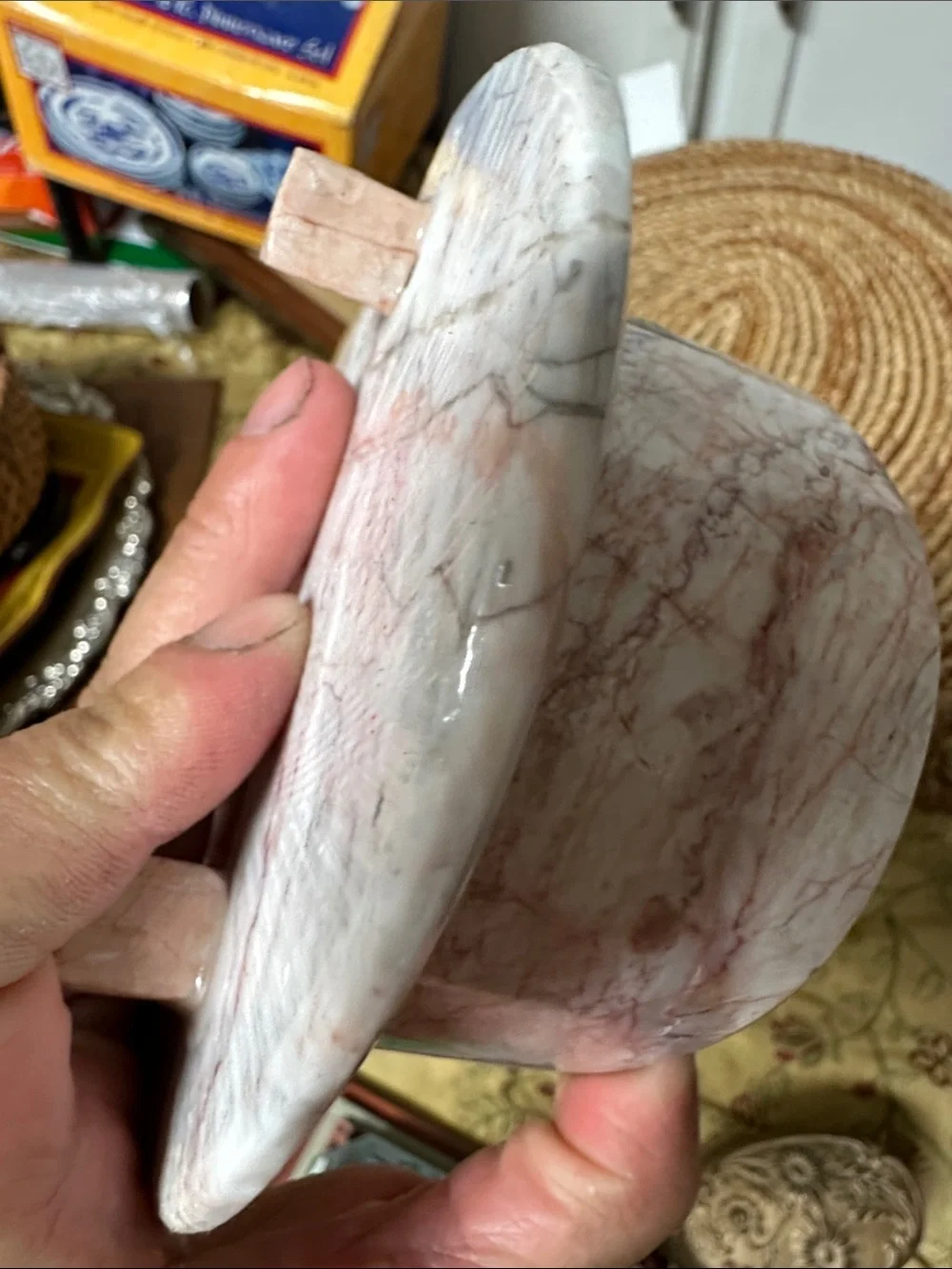 Marble Covered Serving Dish - Pink Marble Finish
